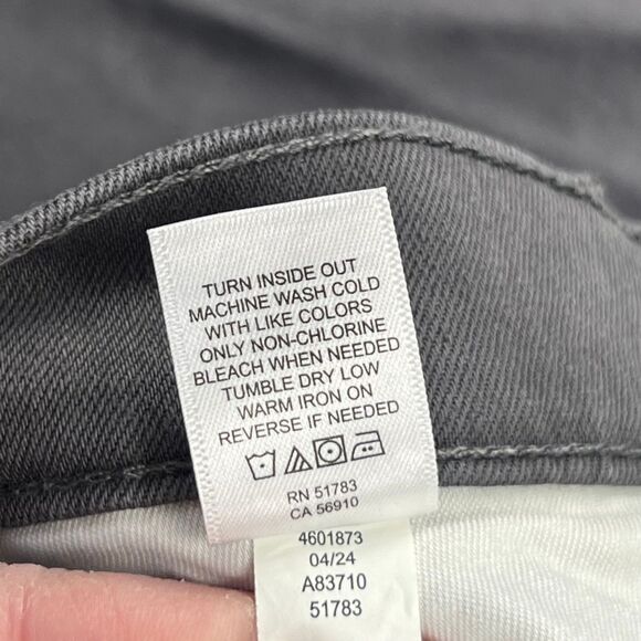 M Jeans Pants 14W Gray Neutral Tone Denim Casual Everyday Modern High Rise Jeans - Picture 9 of 13